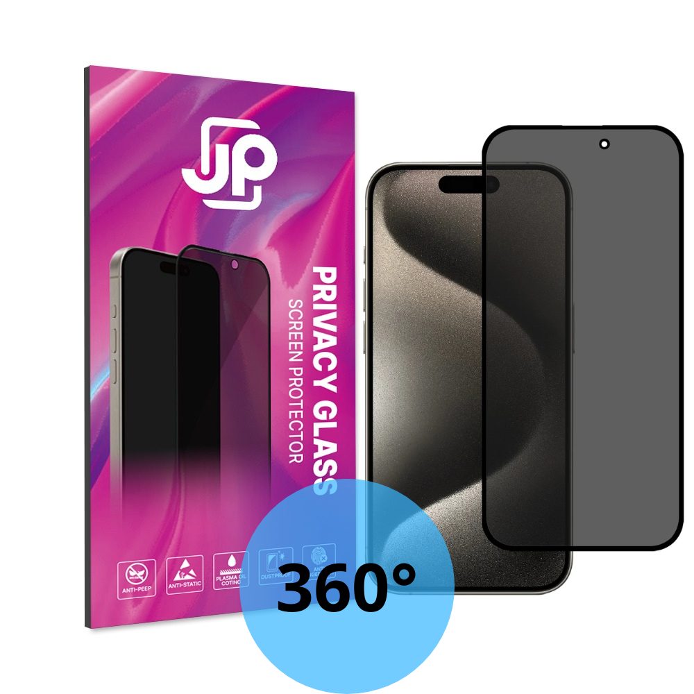 Levně JP 4-Way Privacy 360° Tvrzené sklo, iPhone Air, černé