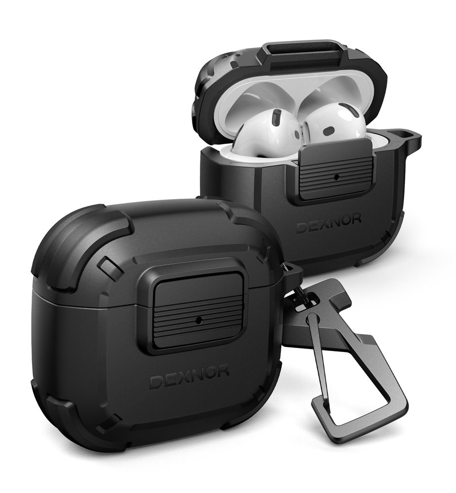 Levně Dexnor odolné pouzdro, Apple AirPods 4, černé