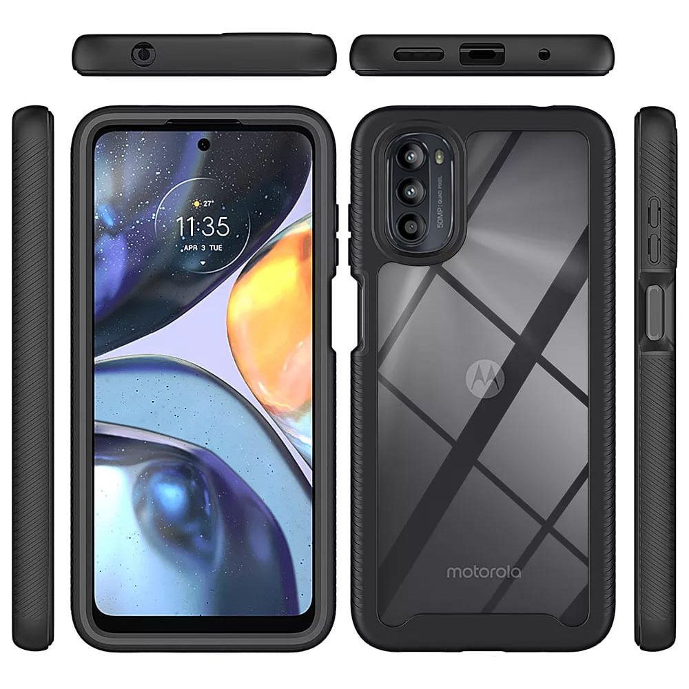 Techsuit Defense360 Pro + Ochranná Fólia, Motorola Moto G52 4G / Moto G82 5G, čierny