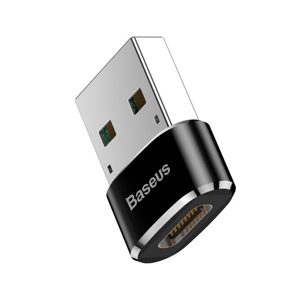 Baseus Adapter USB-C Na USB-A, 3A, črn