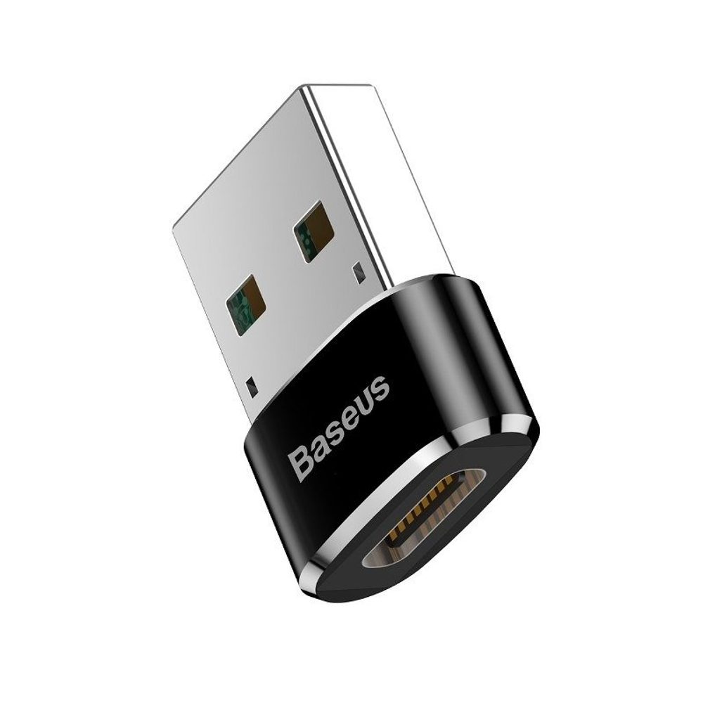 Baseus Adaptér USB-C Na USB-A, 3A, čierny