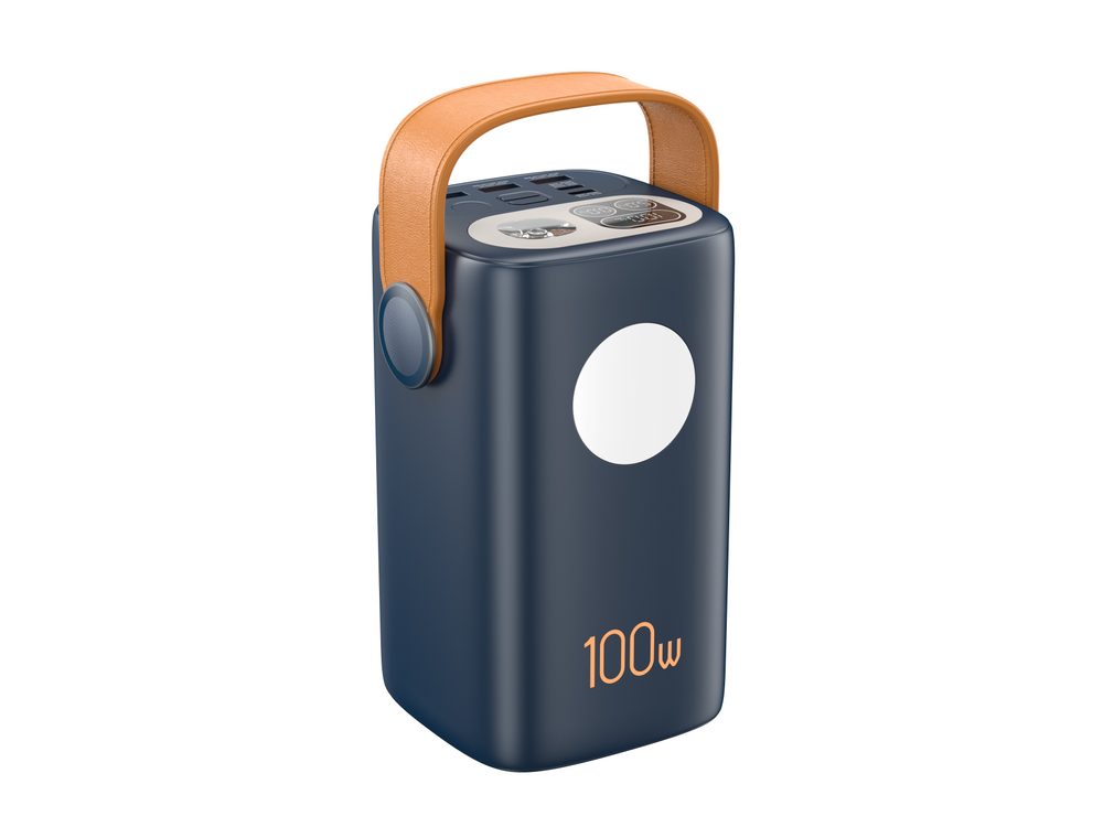 Powerbanka pro notebooky a outdoor 60 000 mAh, 100W + 30W PD, silné LED světlo, černá