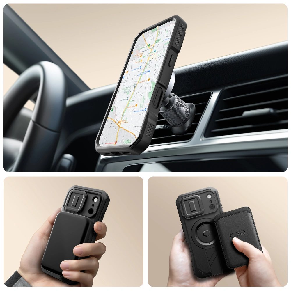 Tech-Protect Kevlar MagSafe puzdro, iPhone 17 Pro Max, čierne