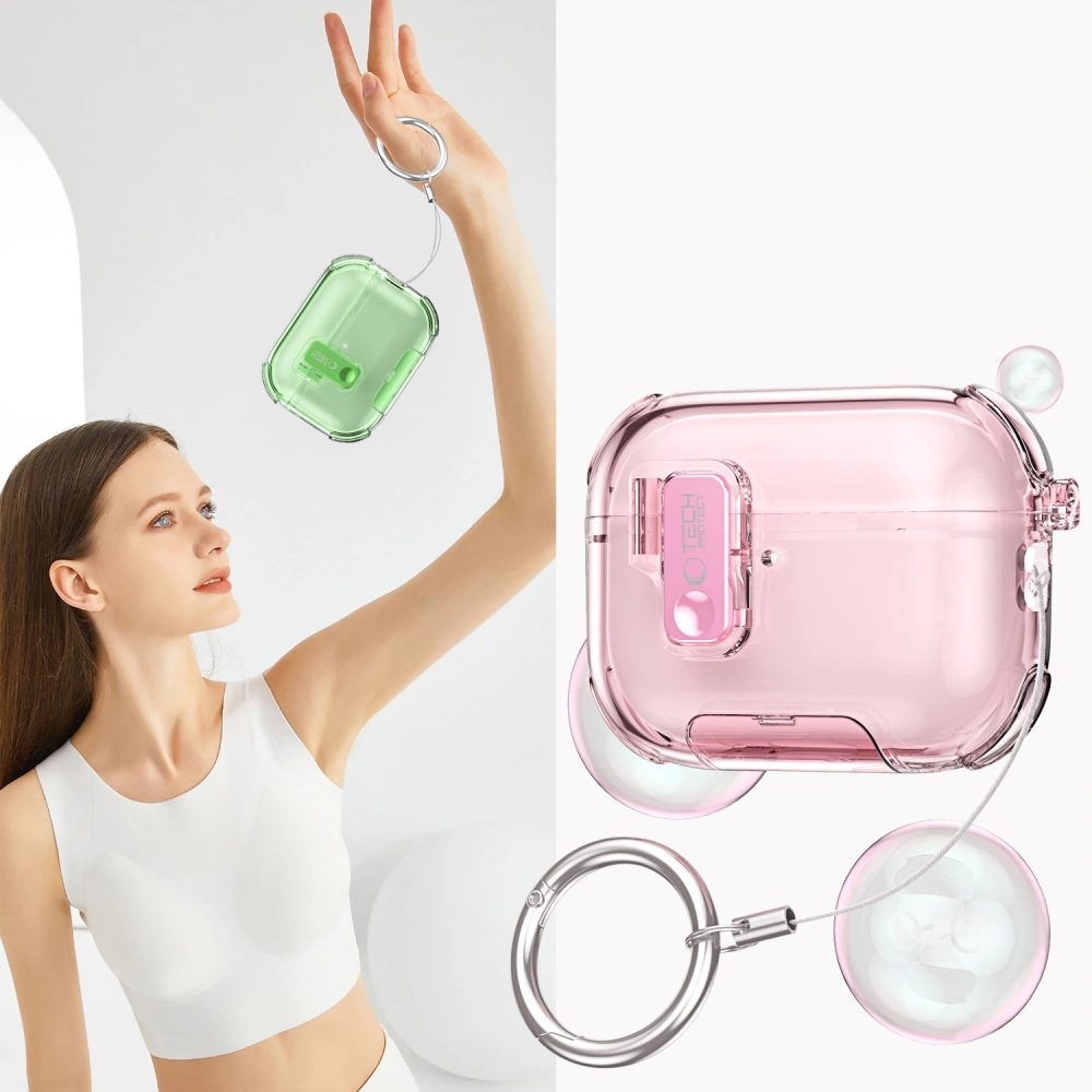Tech-Protect Bounce Pro puzdro, Apple AirPods Pro 3, ružové