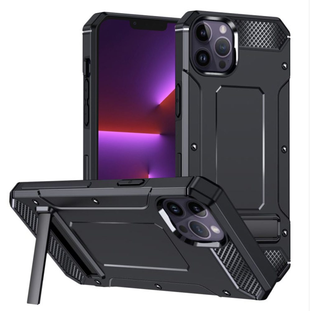 Techsuit Hybrid Armor Kickstand, iPhone 13 Pro, černý