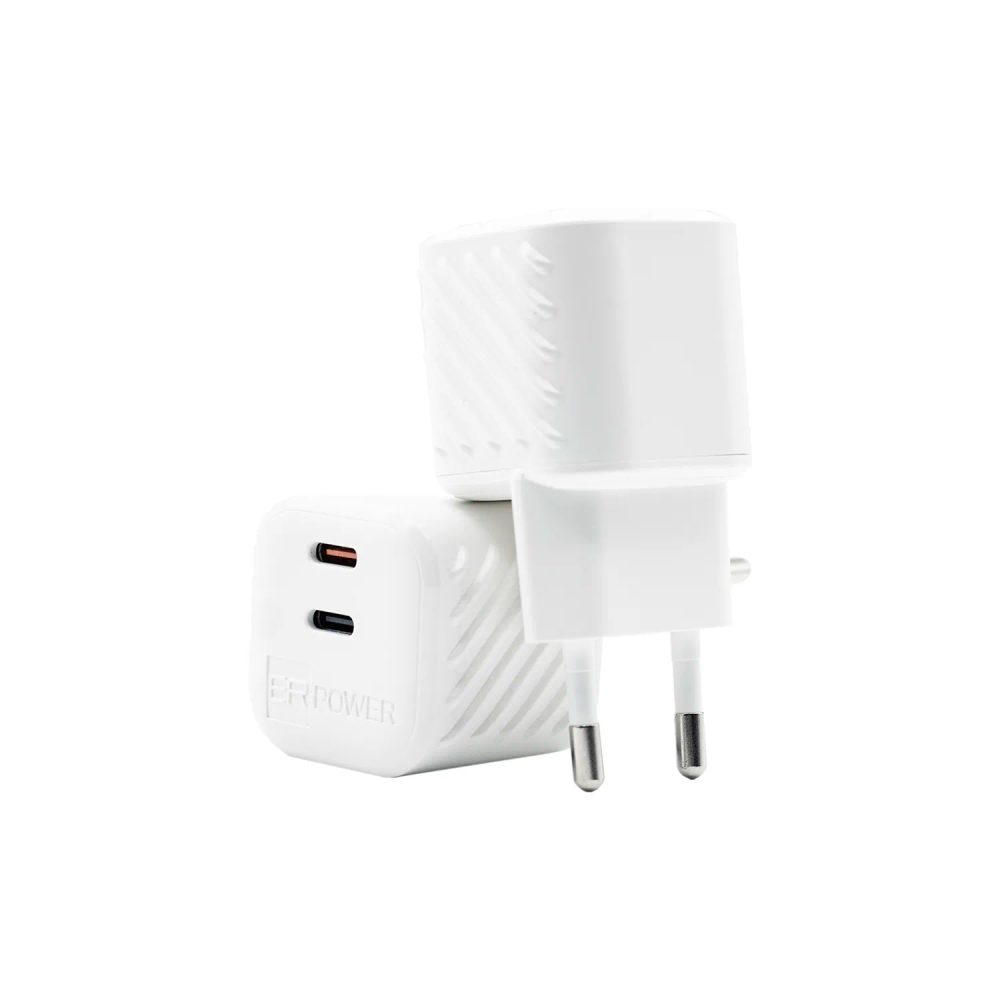 Levně ER POWER Mini nabíječka 2x USB-C, 36W, GaN