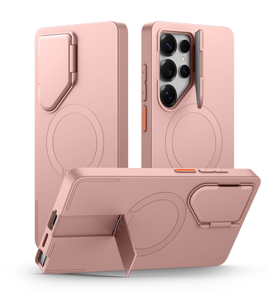 Husă Suritch MagSafe Kickstand Camprotector Samsung Galaxy S25 Ultra, roz