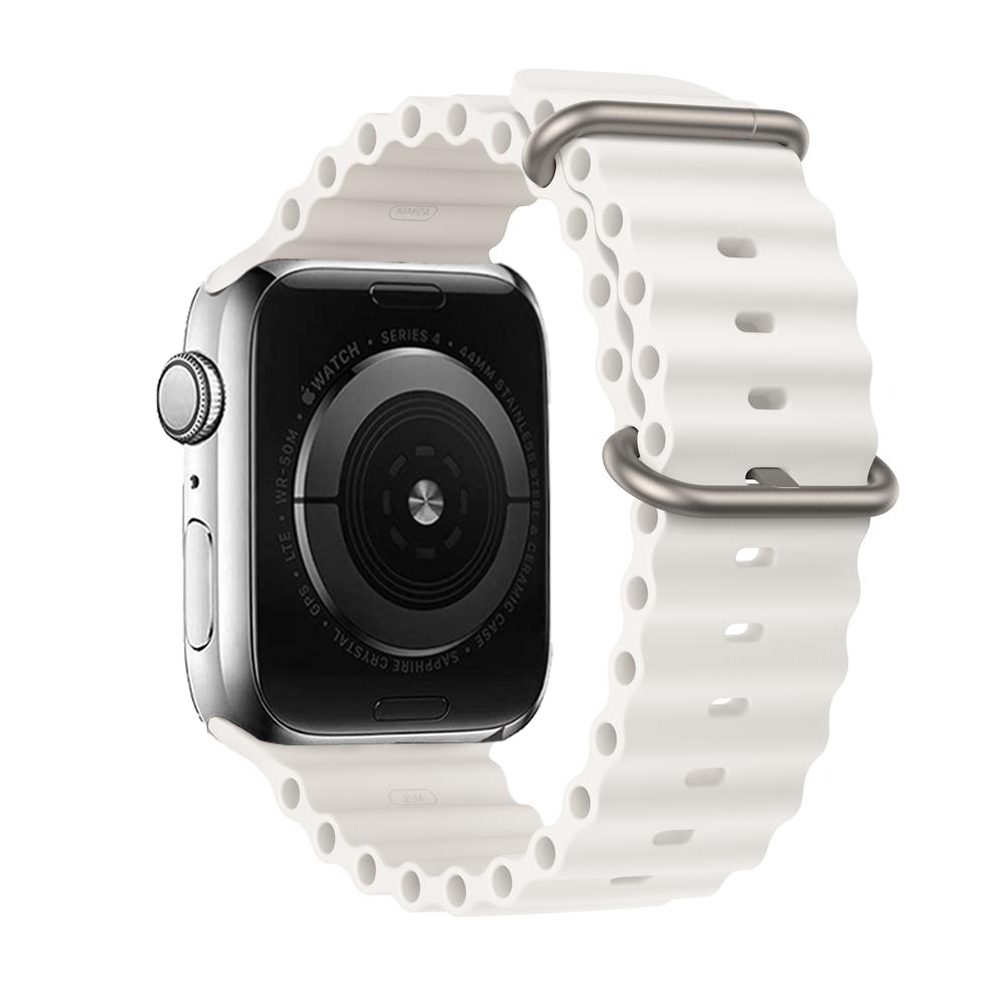 Silikonski Remen, Apple Watch 42 / 44 / 45 / 49 Mm, Dizajn 1, Bijeli