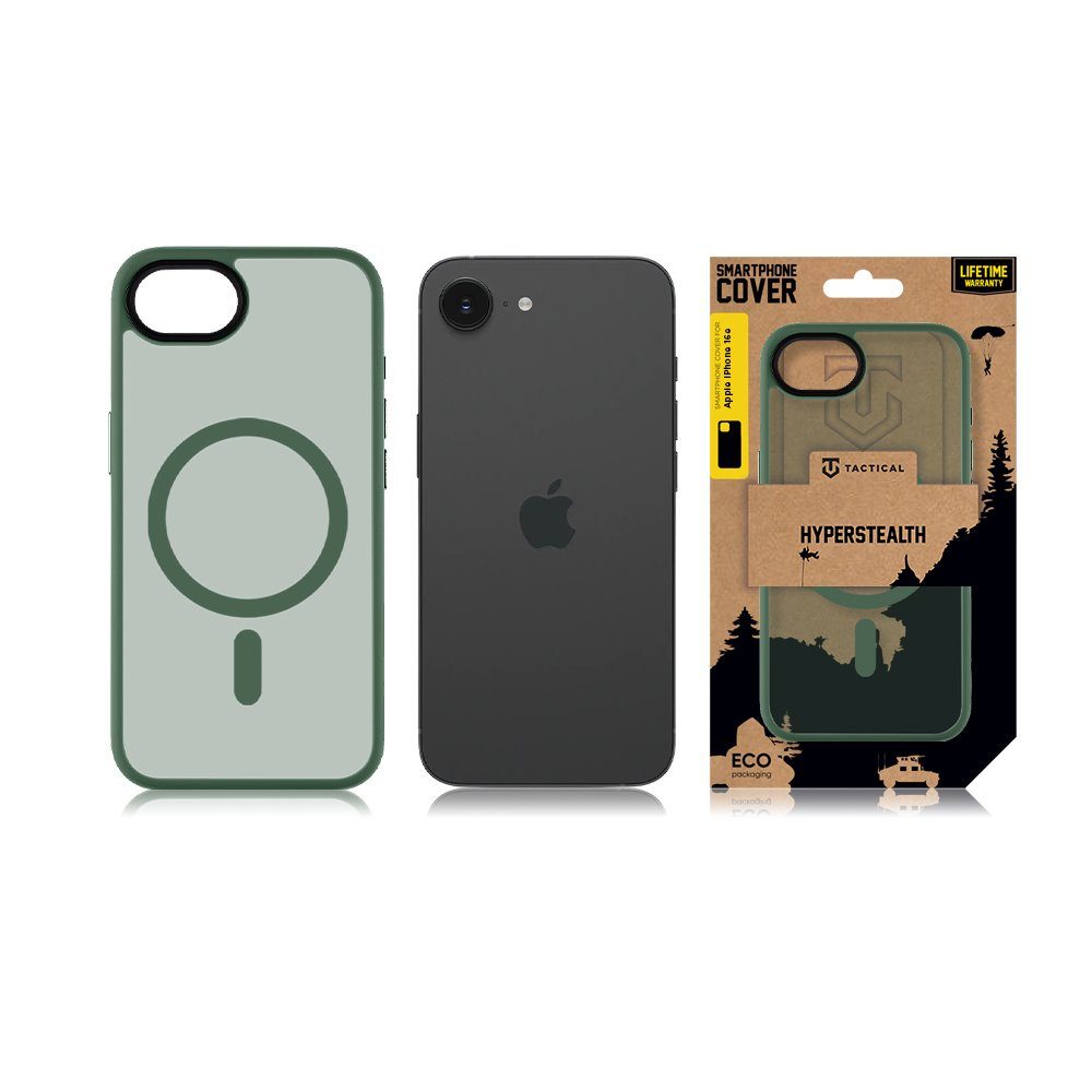 Tactical MagForce Hyperstealth kryt, iPhone 16e / 17e, zelený