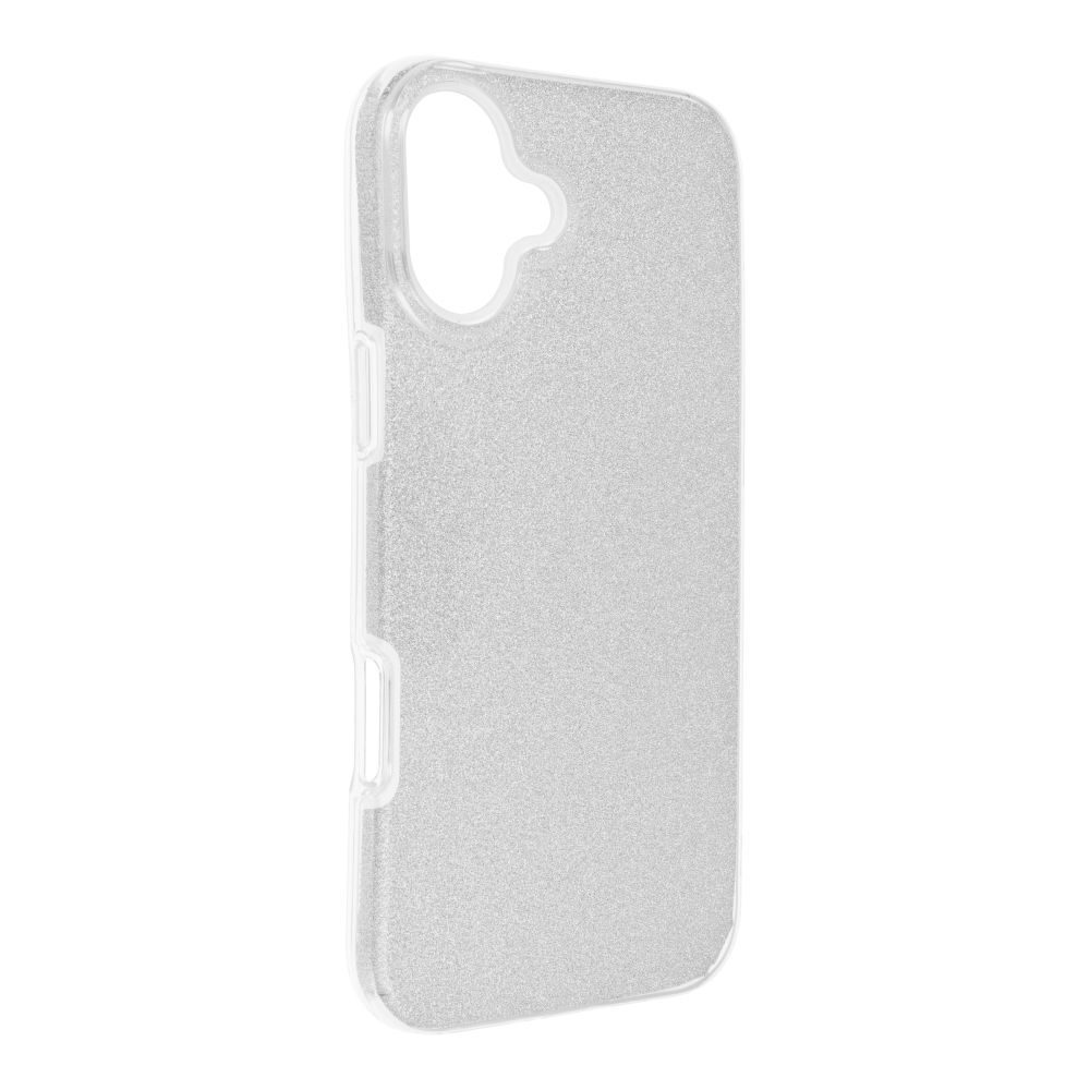 Levně Obal Forcell Shining, iPhone 16, stříbrný