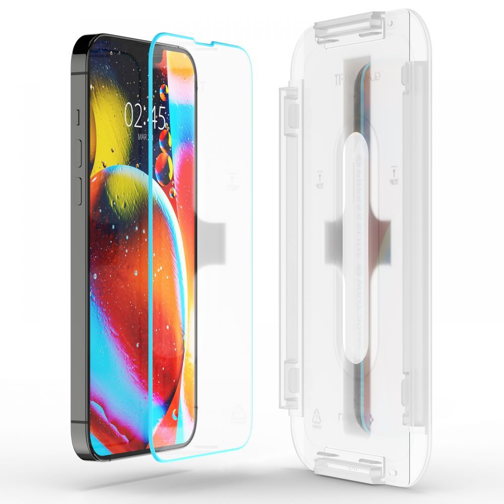 Spigen Glass.TR EZFit Cu Aplicator, 2 Bucăți, Folie De Sticlă Securizată, IPhone 13 / 13 Pro