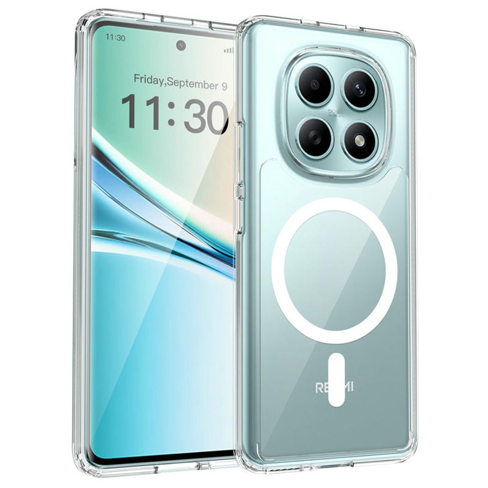 Levně Magsafe Clear obal, Xiaomi Redmi Note 15 4G, průhledný