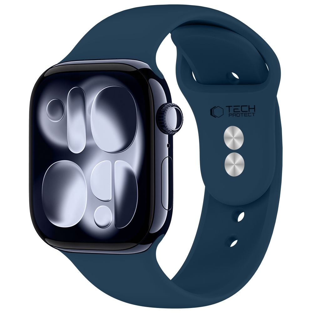 Tech-Protect Silicone narukvica, Apple Watch 8 / 9 / 10 / 11 / 12 / SE / Ultra (44 / 45 / 46 / 49 mm), tamno plava