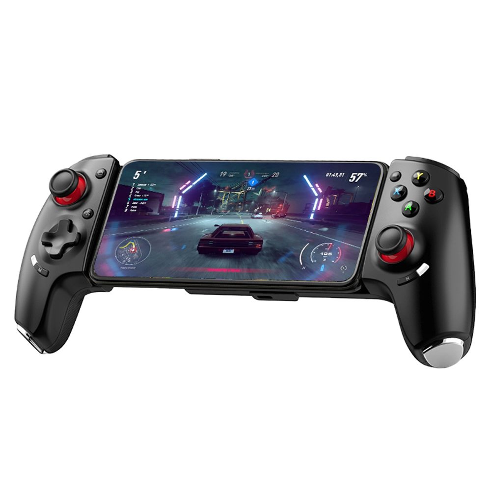 Levně AB02 Bezdrátový teleskopický gamepad s Hall joysticky, Turbo funkcí a programovatelnými tlačítky, černý