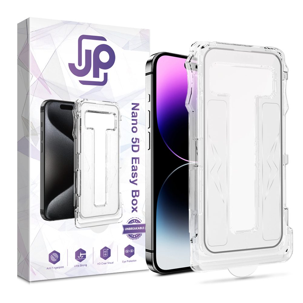 JP Nano 5D Tvrzené sklo Easy Box, iPhone 14 Pro Max, černé