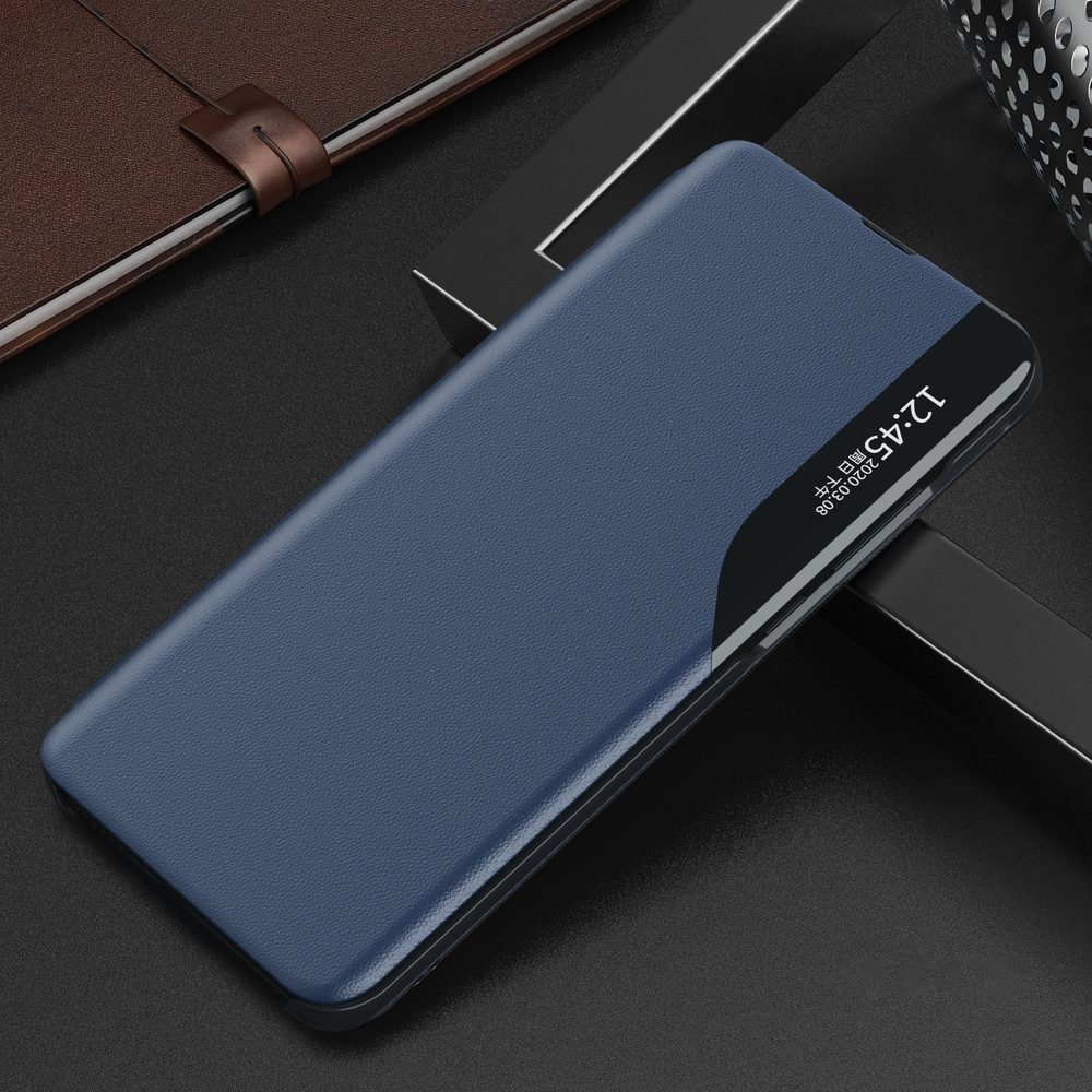 Eco Leather View Case, Samsung Galaxy A22 4G, Albastră