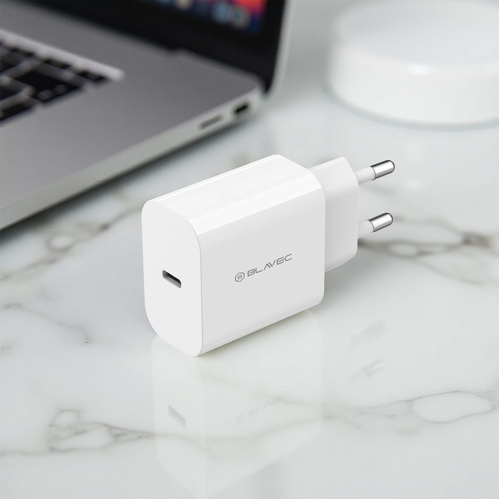 Blavec nabíjačka BC-9, PD 20W 3A, USB-C, biela