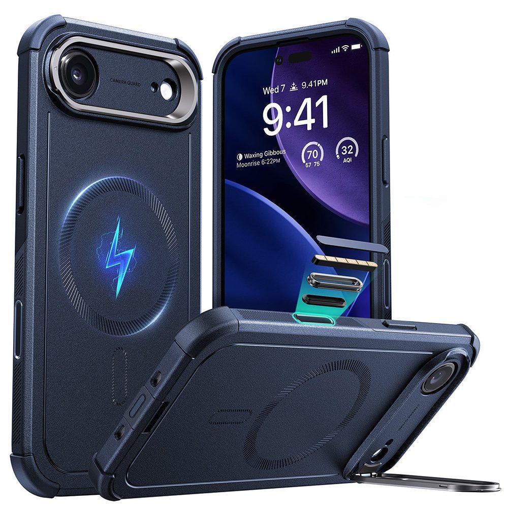 Levně Kryt ESR Cyber Armor Kickstand, iPhone Air, modrý