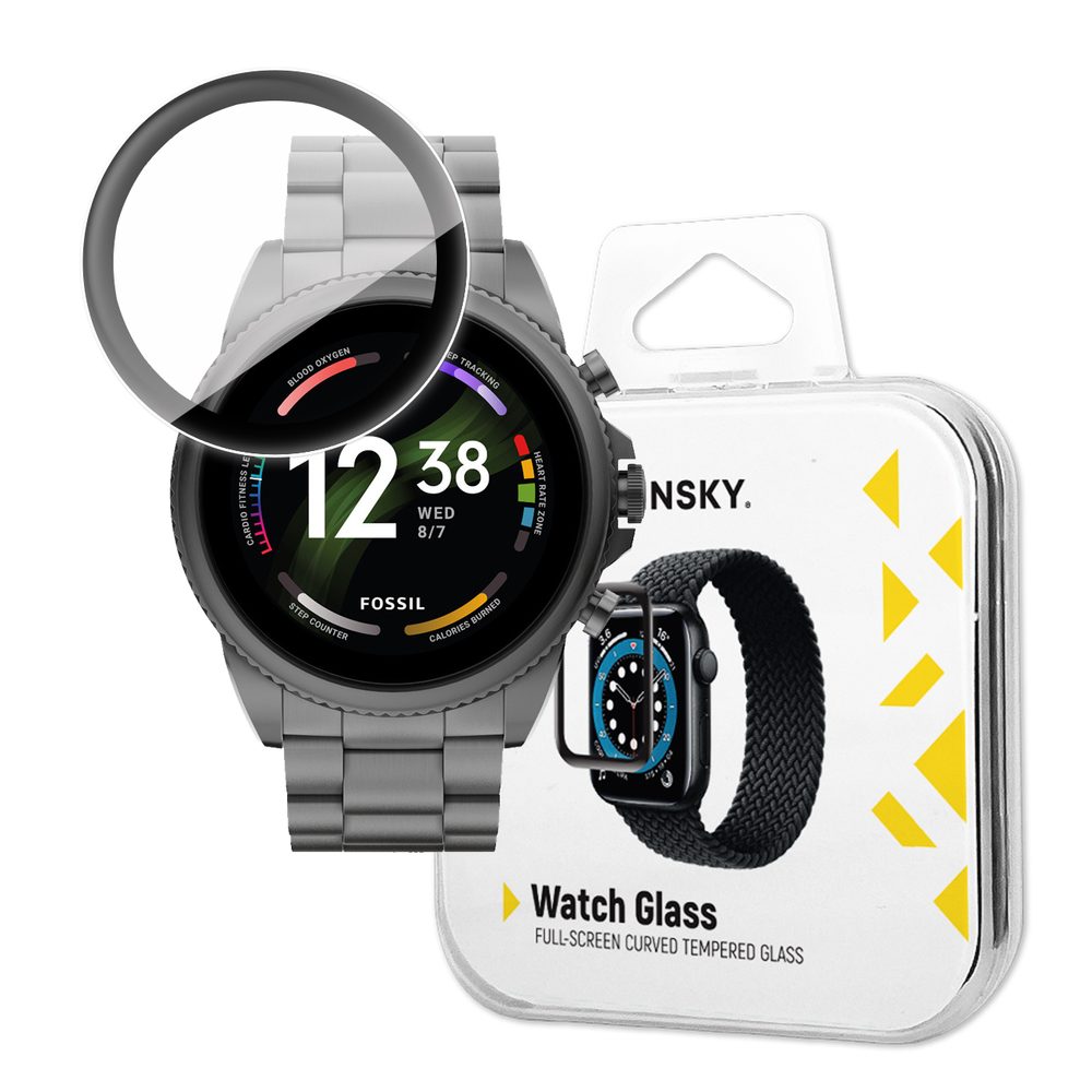 Wozinsky Watch Glass Hybridné Sklo, Fossil Gen 6, čierne