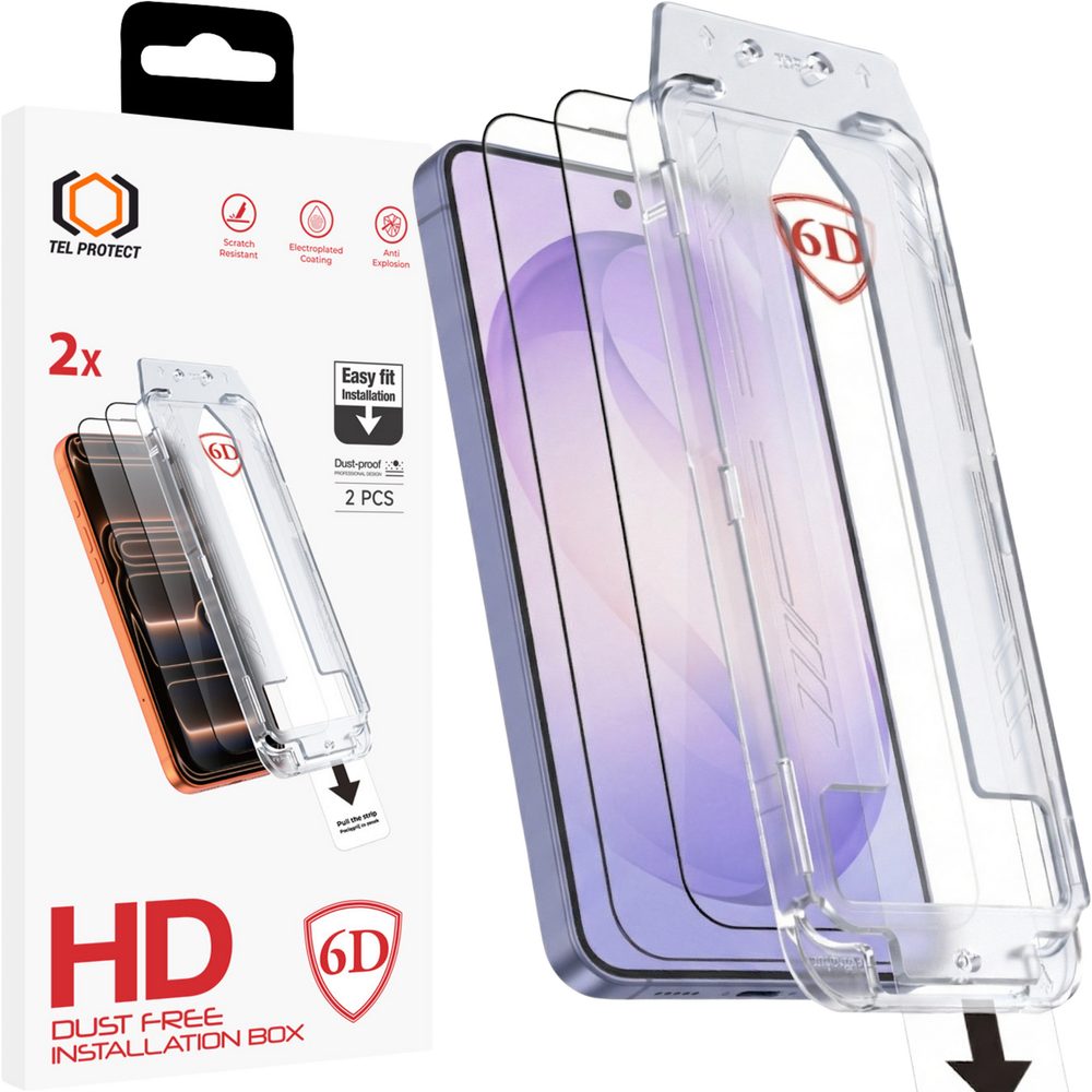 Tel Protect Dust-Free Easy Fit 6D zaštitno kaljeno staklo, Samsung Galaxy S26 Ultra, 2 komada, crno