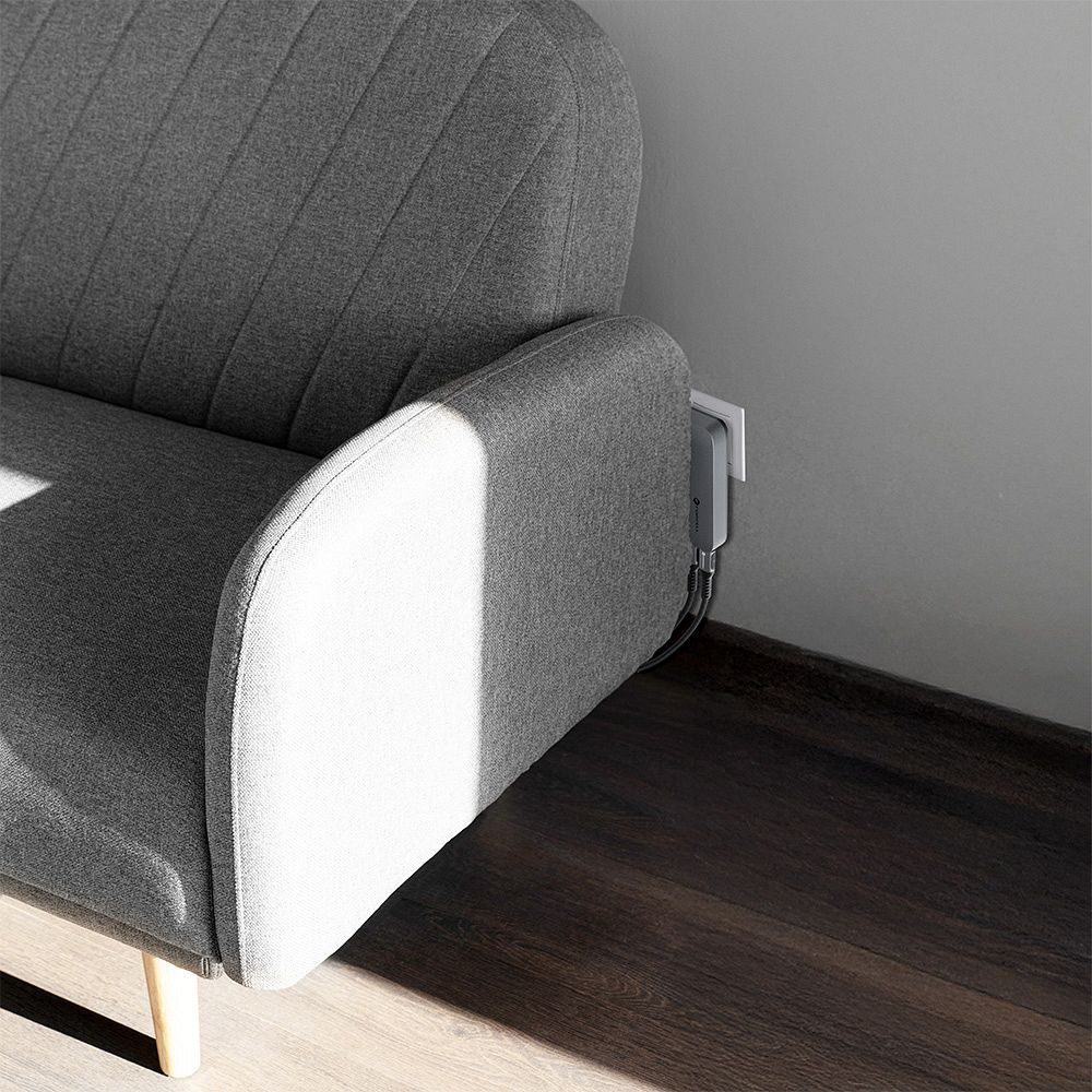 Forcell F-Energy ultratenká nabíjačka VT-47, 2x USB-C + USB-A, 4A, 65W, sivá