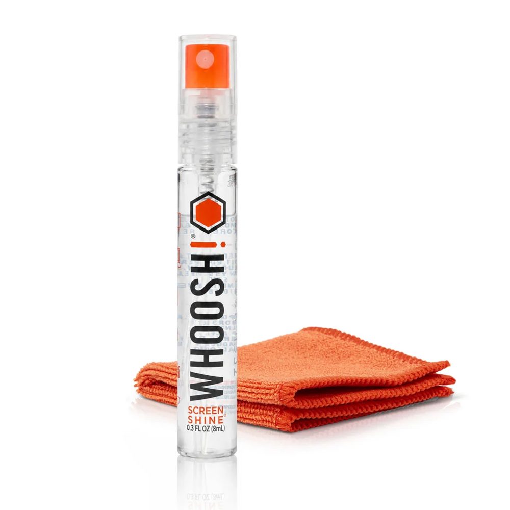 WHOOSH! Screen Shine Pocket 8 ml sredstvo za čišćenje zaslona s mikrovlaknenom krpicom