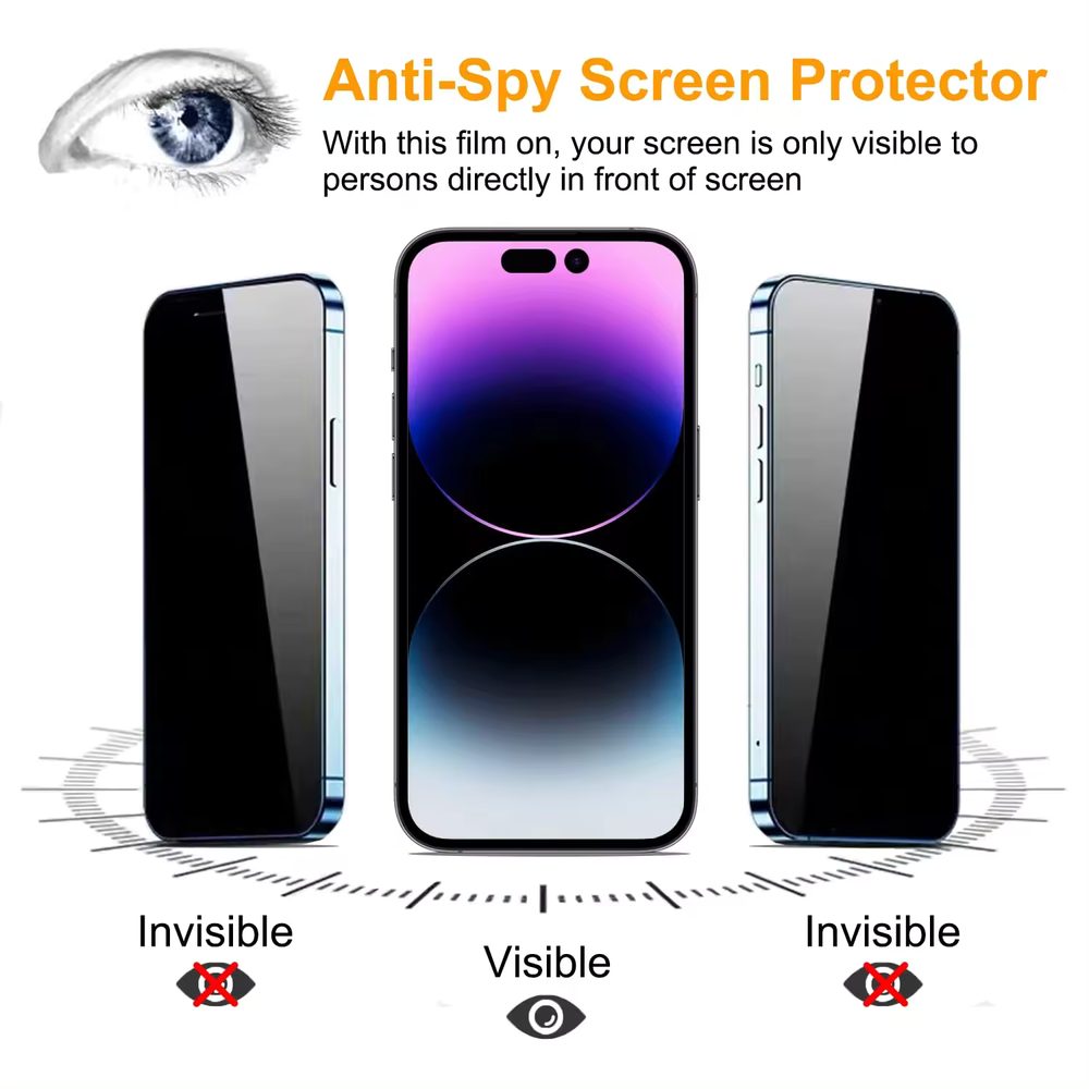 JP Privacy Tvrdené sklo, iPhone 14 Pro Max, čierne