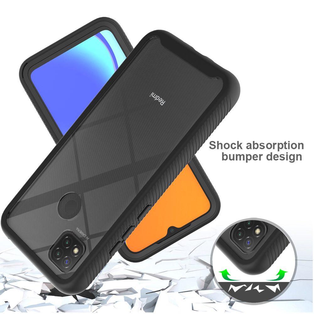 Techsuit Defense360 Pro + Zaščitna Folija, Xiaomi Redmi 9C / Redmi 9C NFC, črna