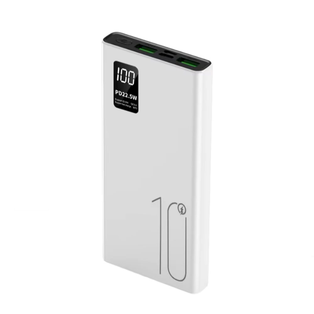 Levně Powerbanka 10000mAh, PD 22,5W, QC3.0, bílá
