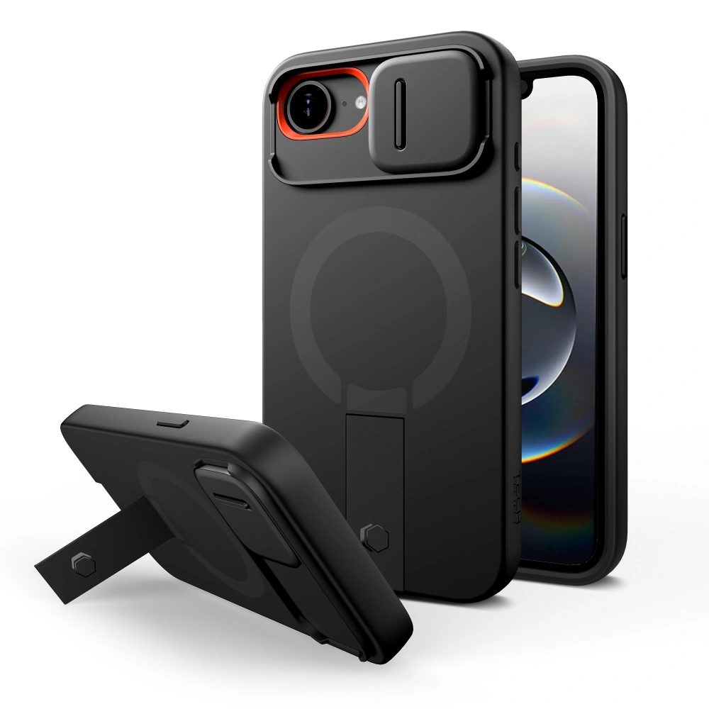 Husă Tech-Protect Kevlar Aura MagSafe, iPhone 16e / 17e, neagră