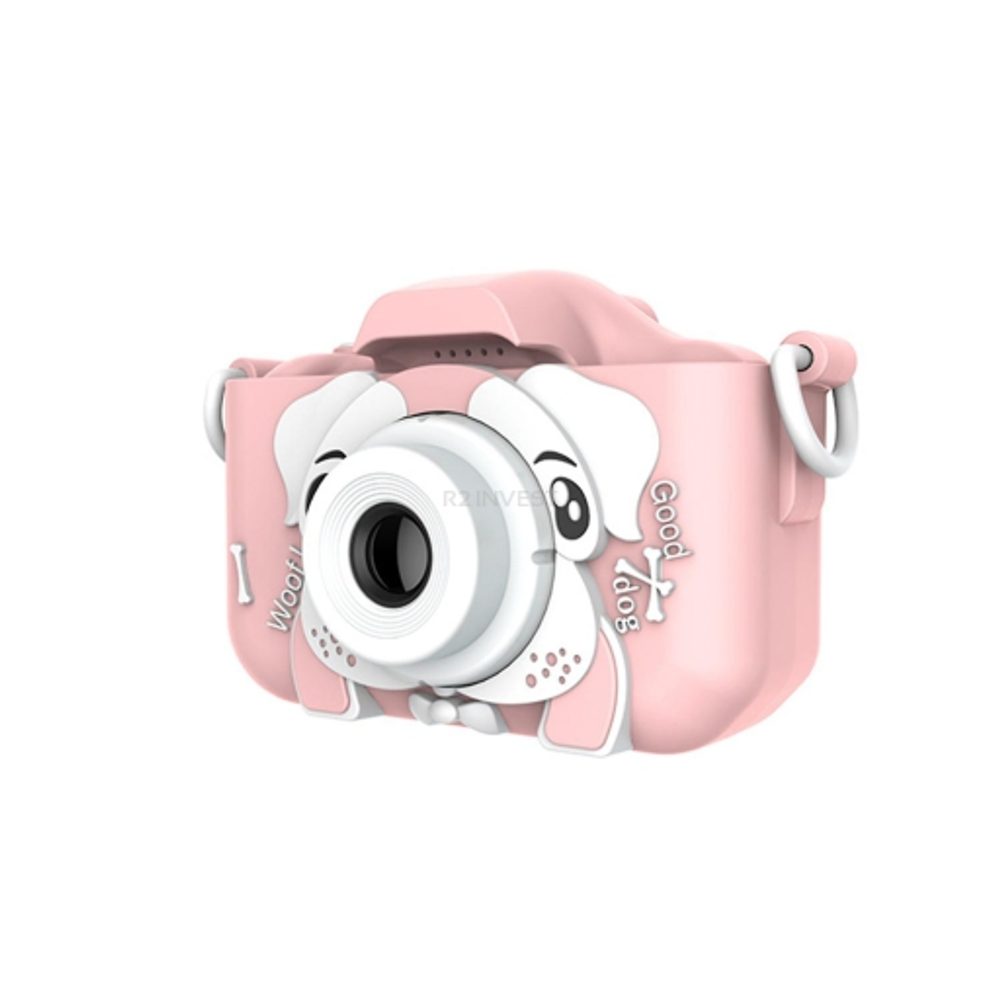 Gyerekkamera X5 Kutya Motívummal, Rózsaszínű