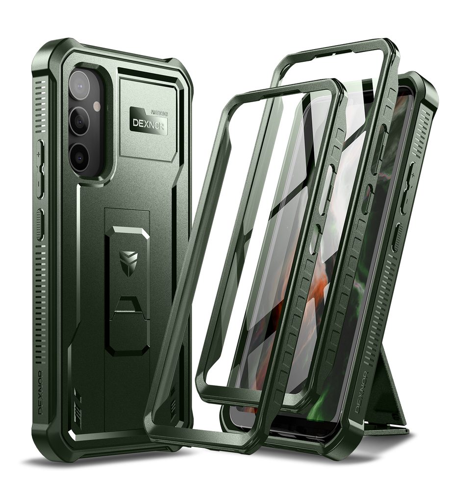 Dexnor 360 Kickstand obal Samsung Galaxy A54, zelený