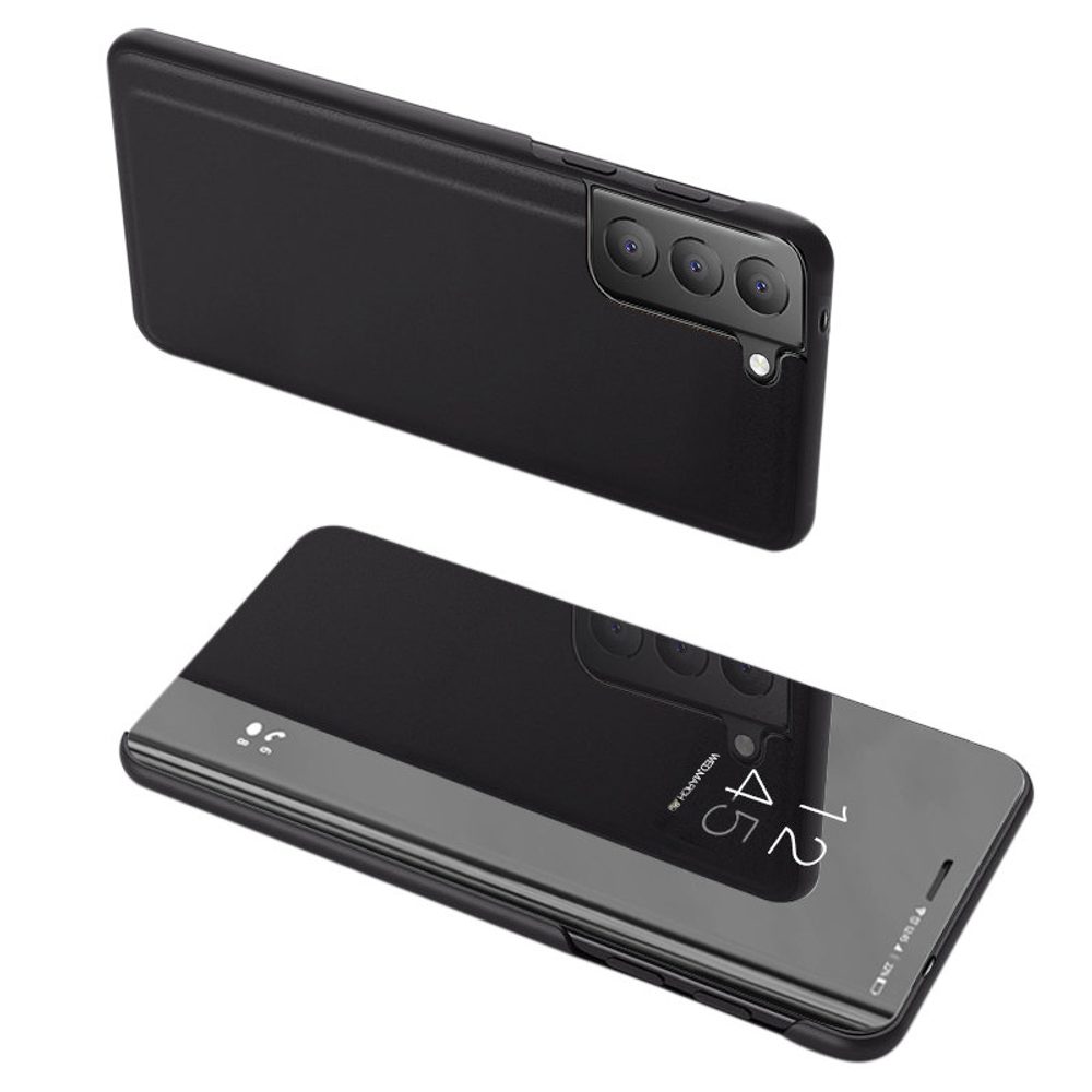 Clear View črn Etui Za Mobilni Telefon Samsung Galaxy S21 FE