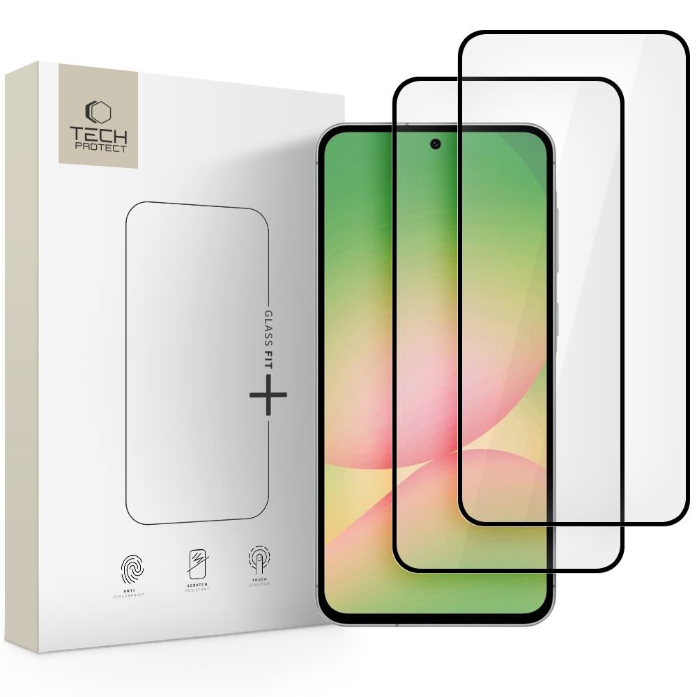 Tech-Protect Tvrzené sklo Fit+ Samsung Galaxy A36 / A56 5G, černé, 2 kusy