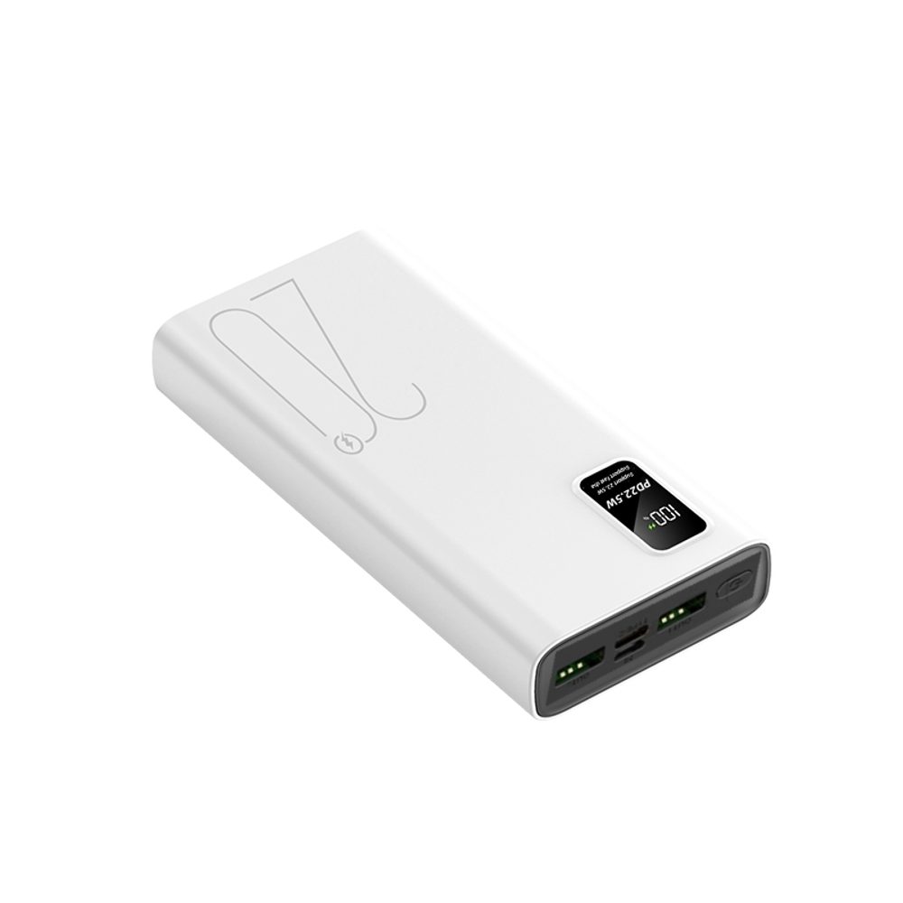 Powerbanka 20000mAh, PD 22,5 W, QC3.0, biela
