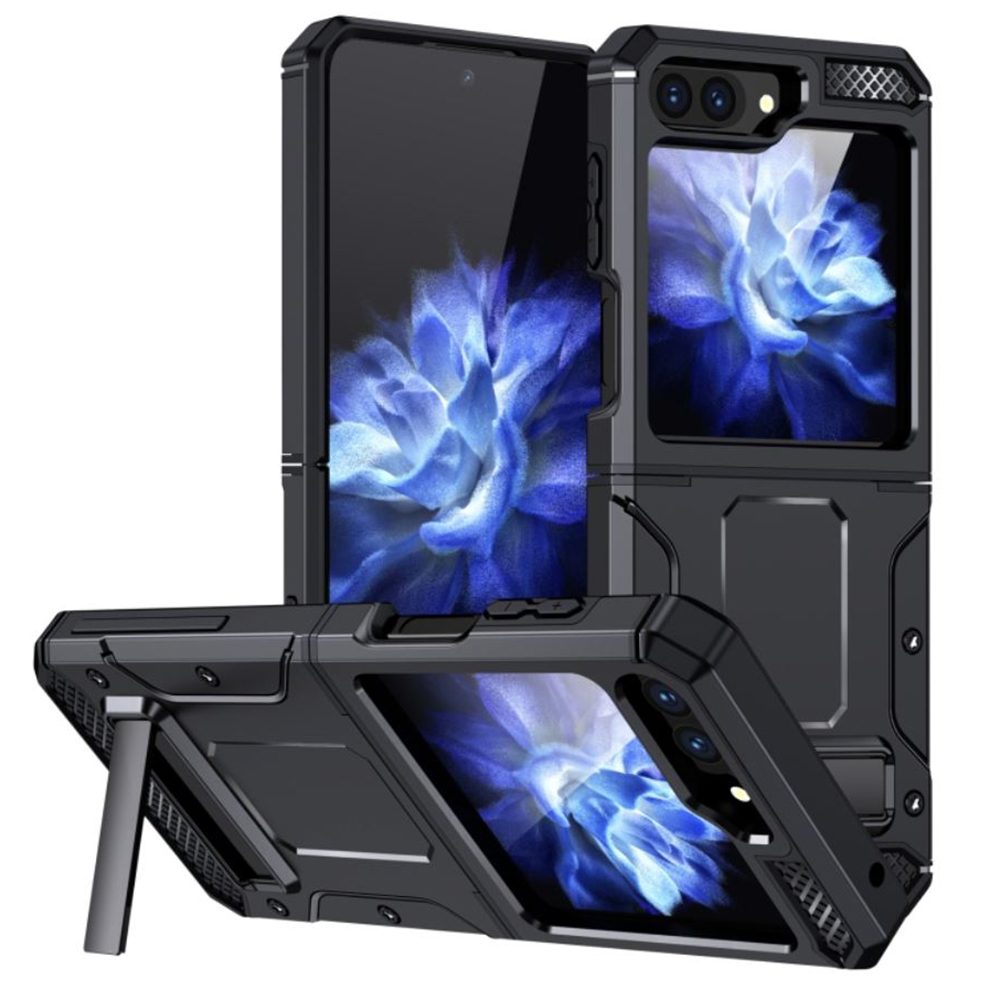 Techsuit Hybrid Armor Kickstand, Samsung Galaxy Z Flip 5, Crni