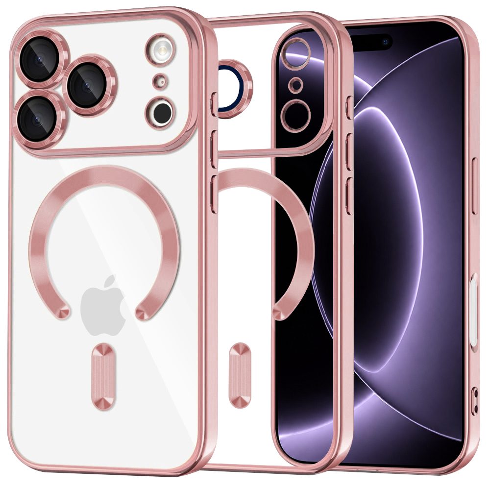 Techsuit Luxury Crystal MagSafe, iPhone 17 Pro / 18 Pro, roz