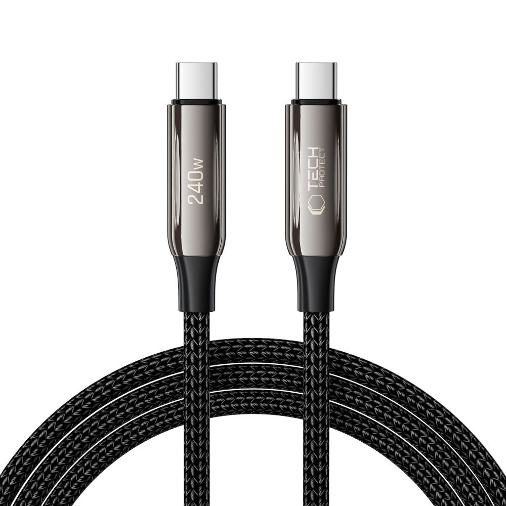 Tech-Protect UltraBoost USB-C kábel, PD240W/QC4.0, 2 m, fekete