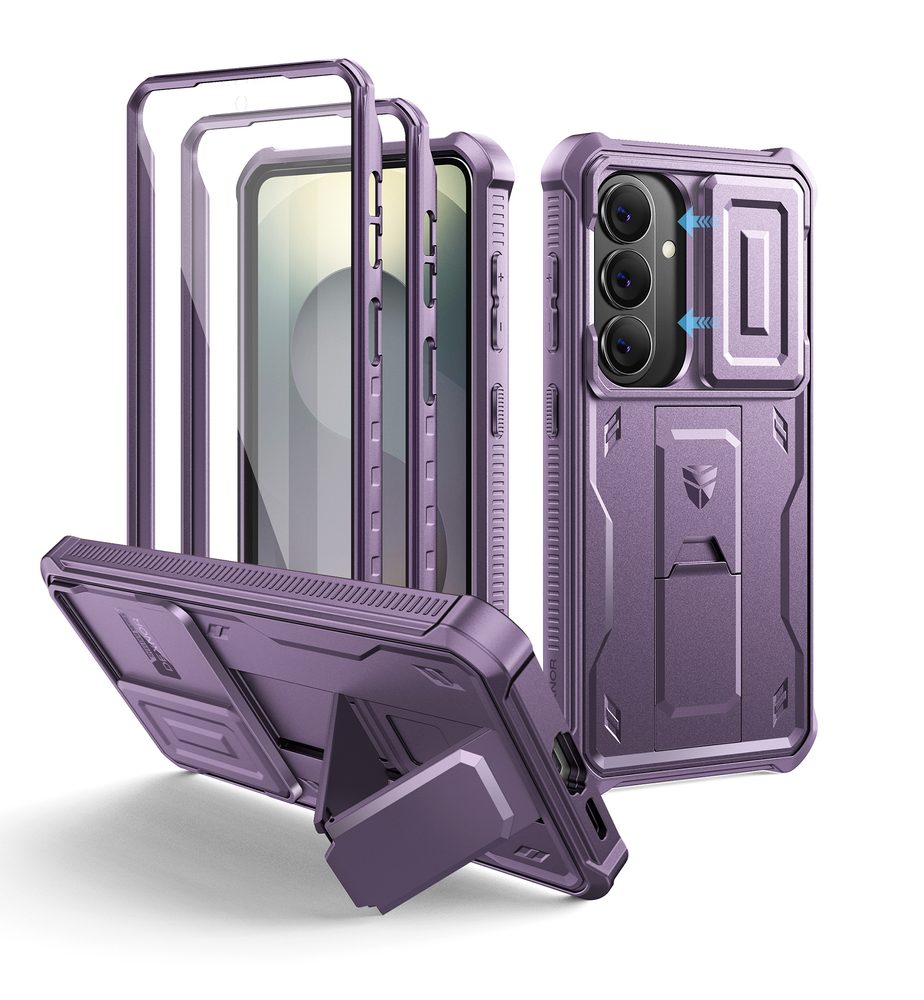 Levně Dexnor 360 Kickstand Camprotector obal Samsung Galaxy S26, fialový
