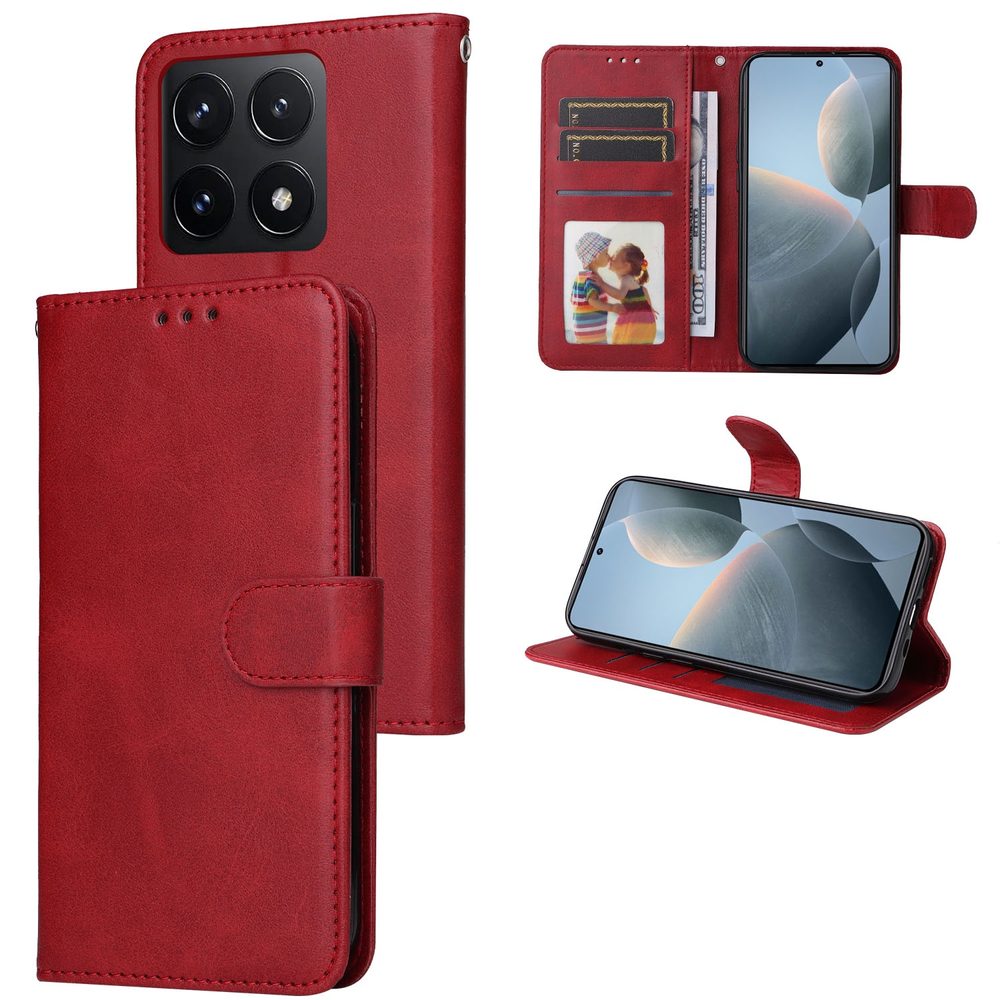 Mágneses tok, Xiaomi 14T, piros