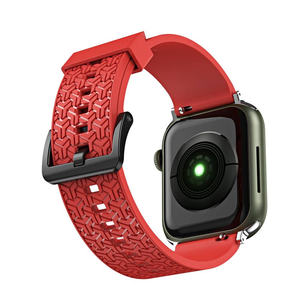 Strap Y řemínek Pro Hodinky Apple Watch 7 / SE (45/44/42mm), červený