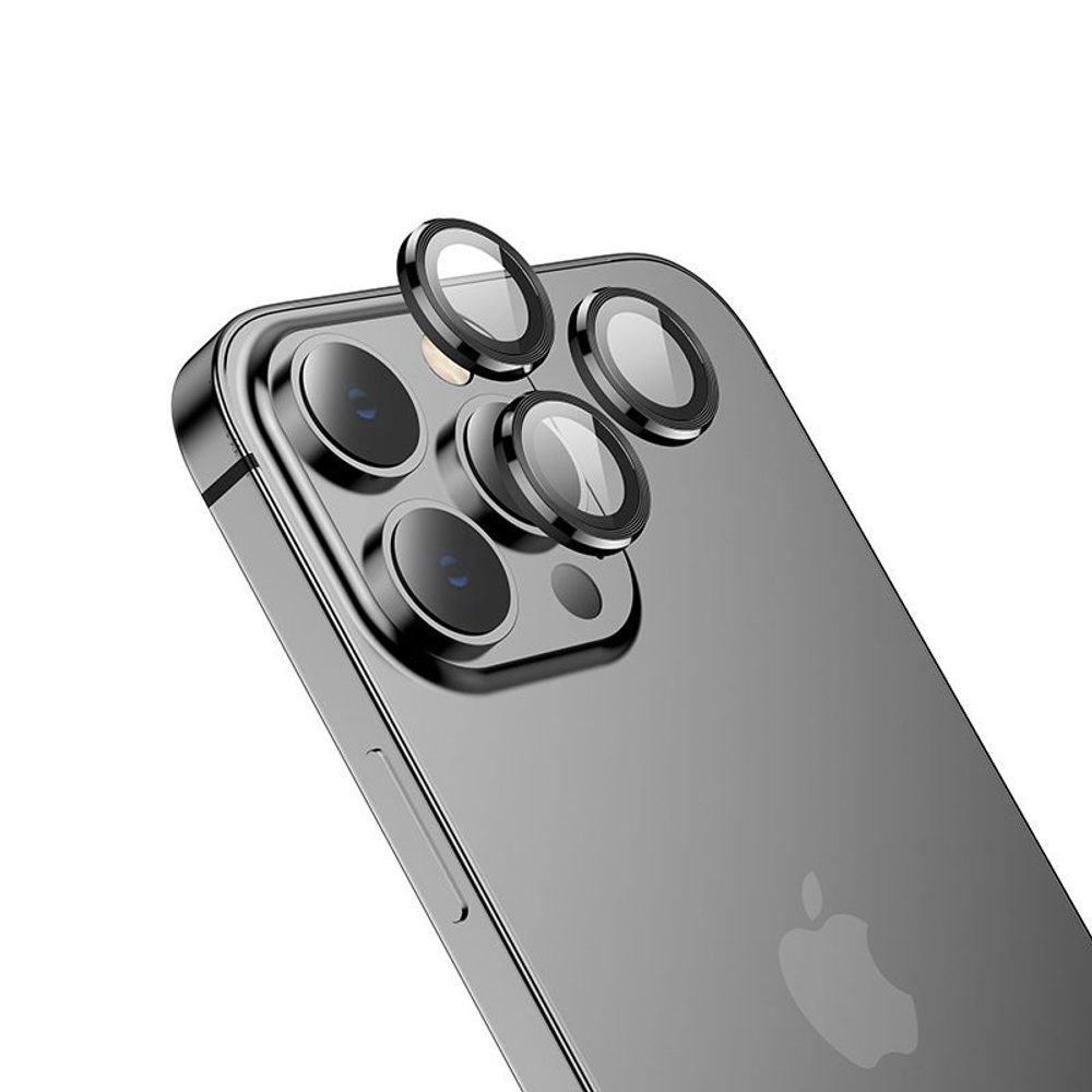 Hofi Camring Pro+, Staklo Za Leću Fotoaparata, IPhone 13 Pro / 13 Pro MAX, Crna