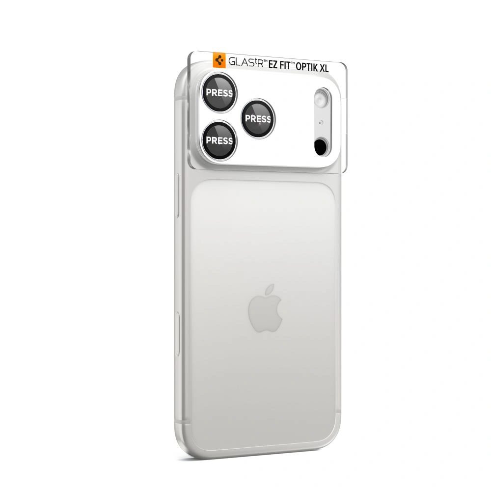 Spigen Optik Pro XL TR EZ Fit ochrana fotoaparátu, iPhone 17 Pro Max, strieborná
