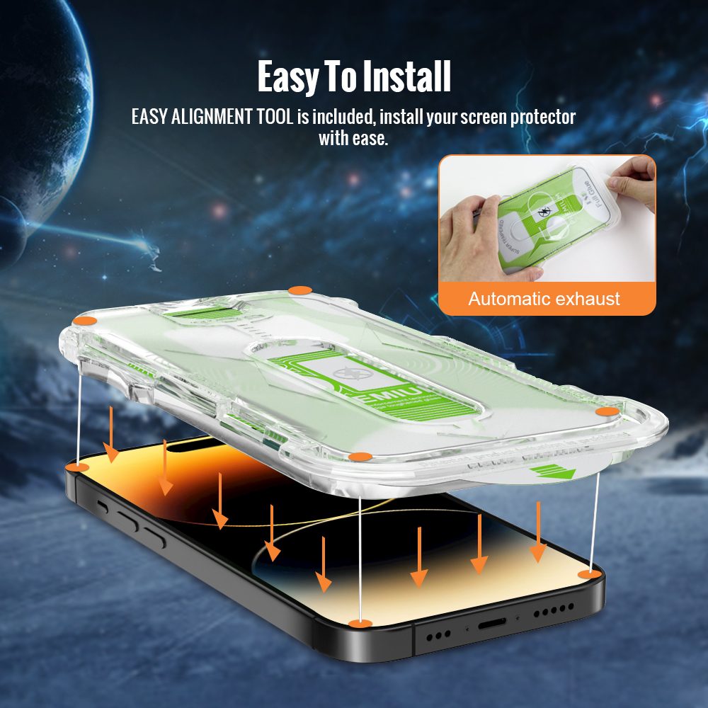 ESD 5D Zaštitno Kaljeno Staklo Cijeli Zaslon S Uređajem Za Uklanjanje Prašine I Jednostavnom Instalacijom, IPhone 14 Pro Max