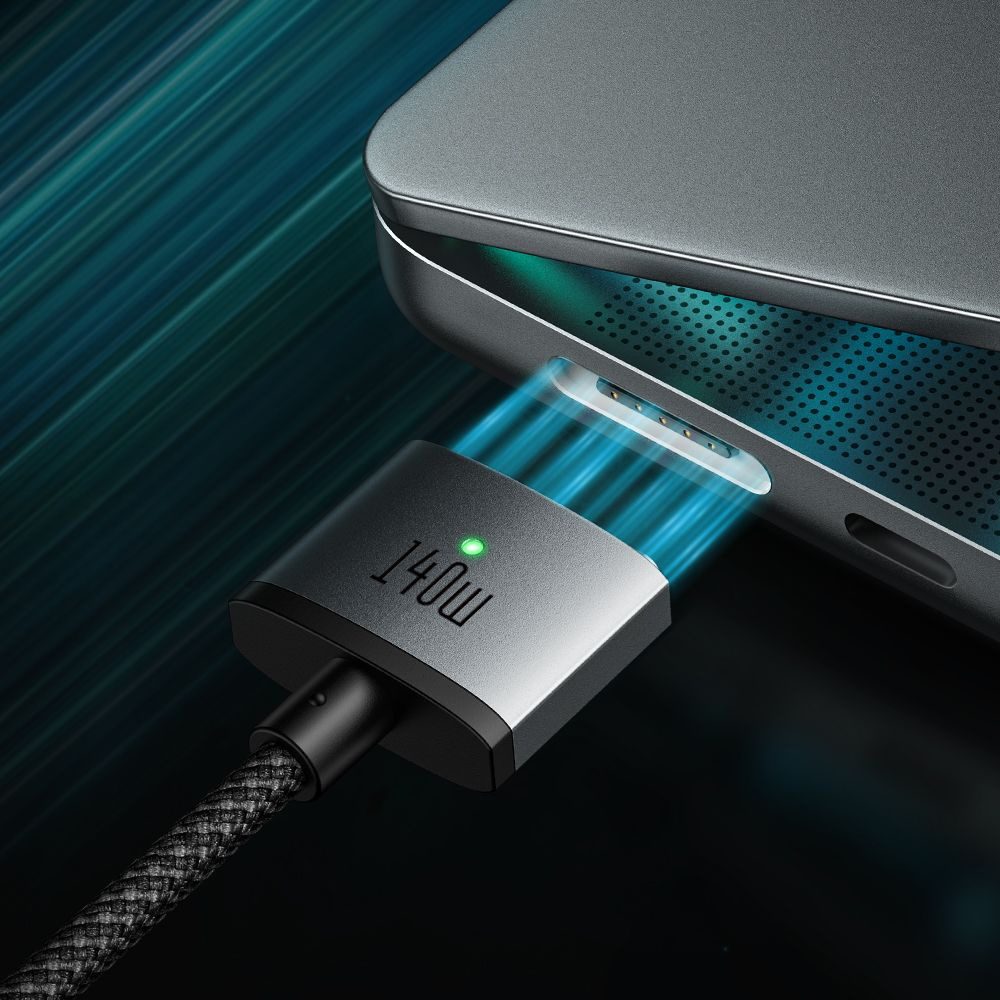 Mcdodo Magnetický kábel (CA-1470) USB-C - MagSafe 3, 140W, LED indikátor, 2 m, čierny