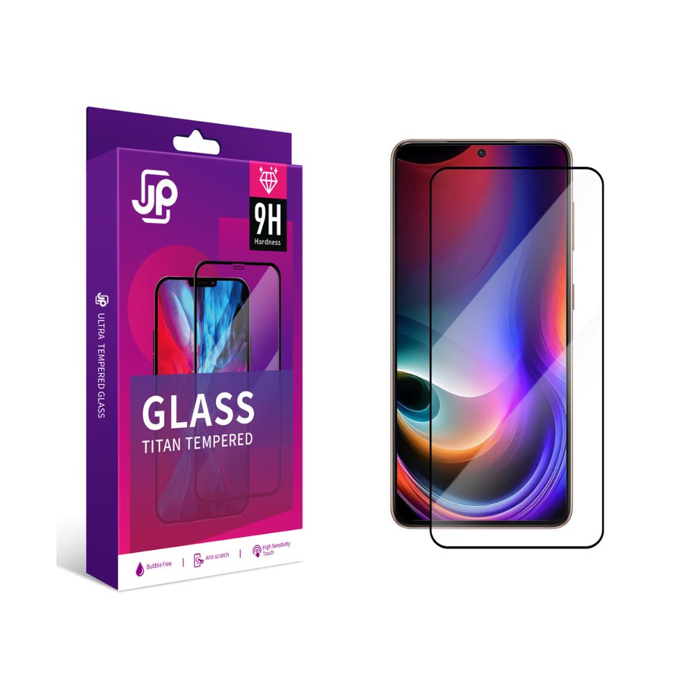 JP Titan extra tartós edzett üveg, Samsung Galaxy S25 Plus, fekete