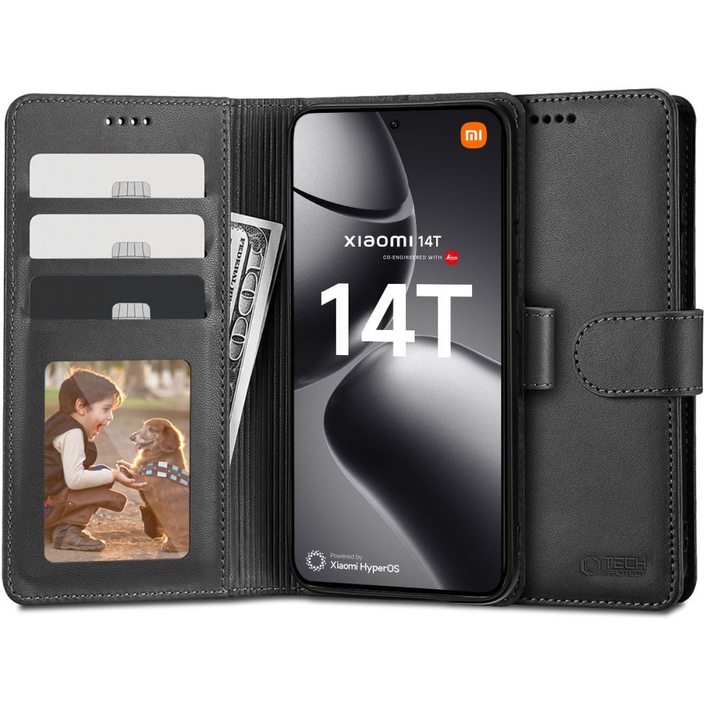 Tech-Protect Xiaomi 14T, fekete tok