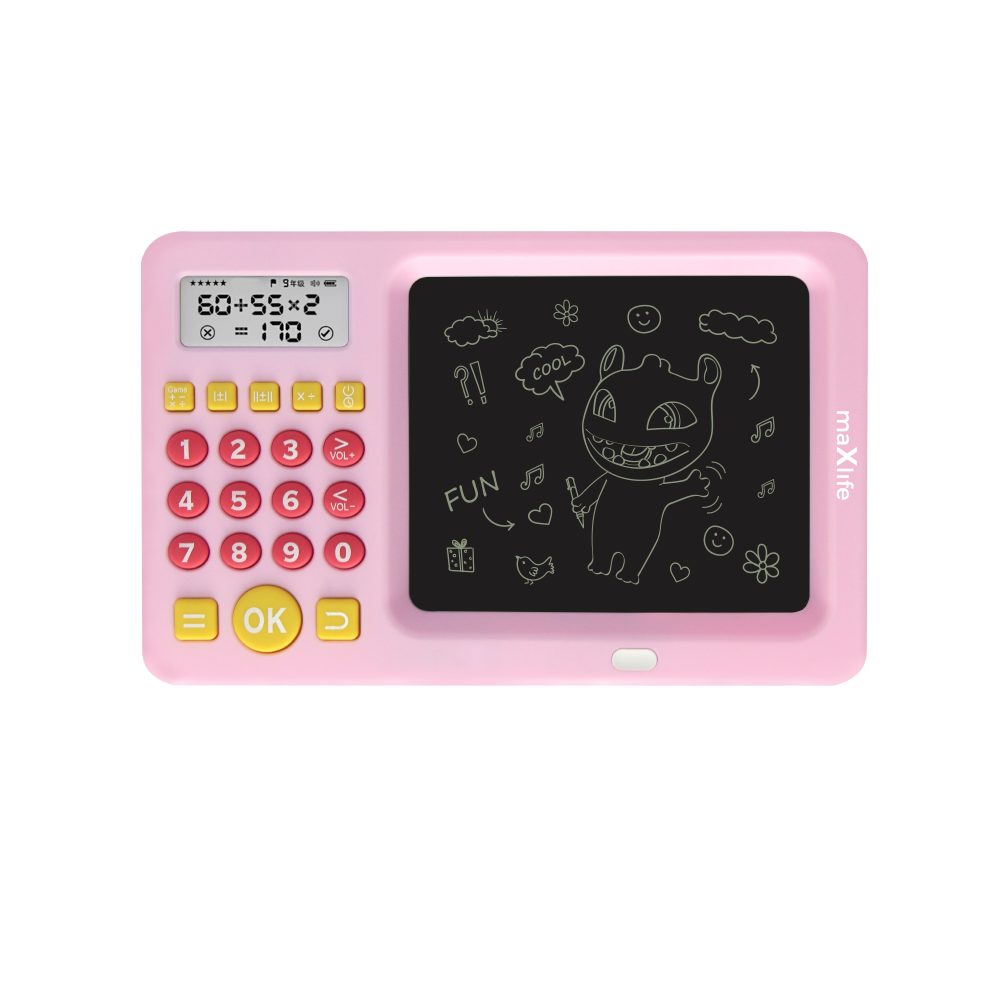 Maxlife MXWB-01 Gyermek írótábla Számológéppel, Rózsaszínű