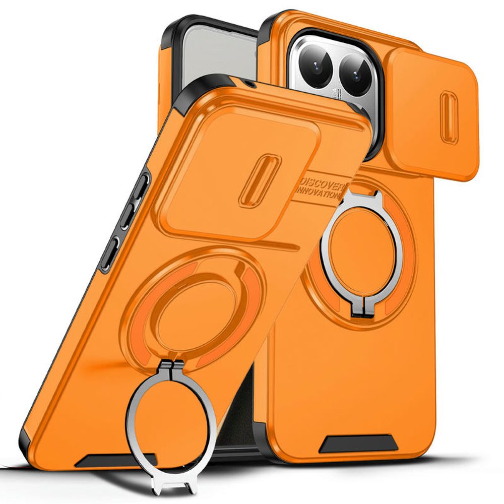 Levně Camslide Stand obal, Xiaomi 15T, oranžový