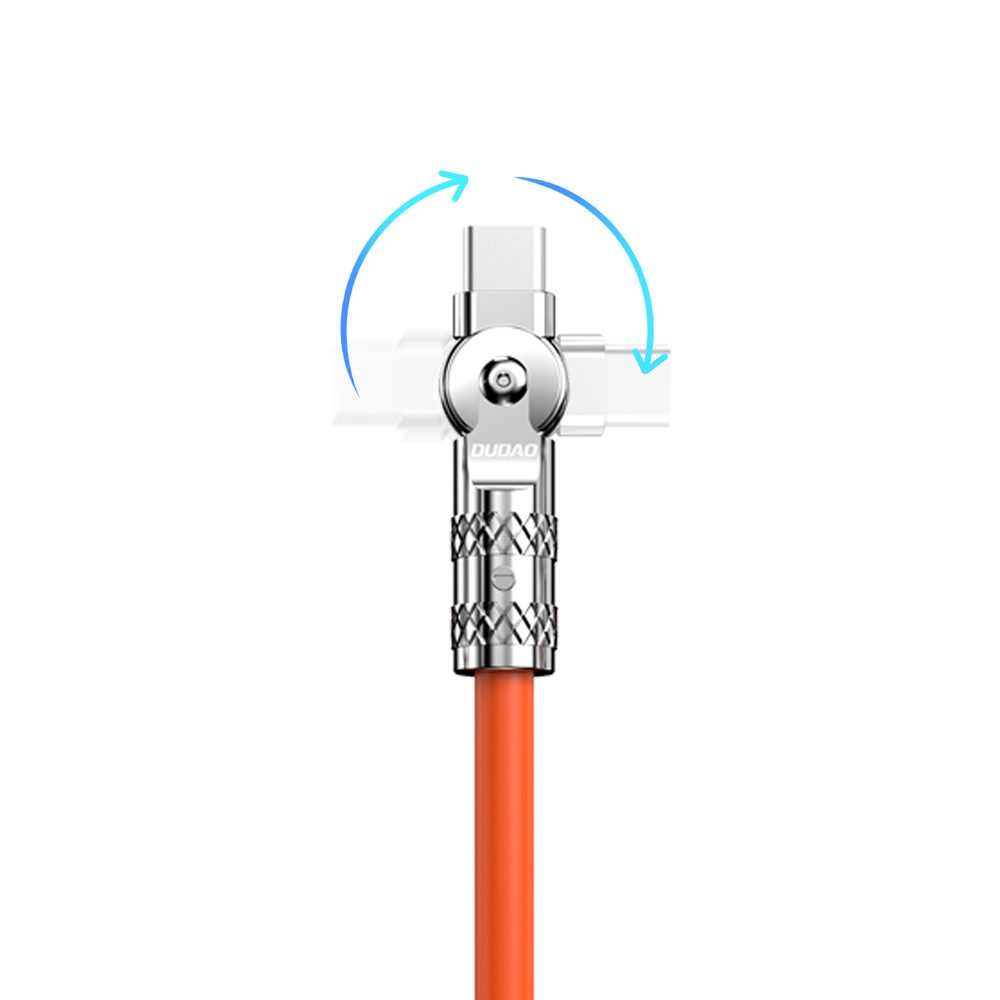 Dudao Angled Kabel Otočný O 180°, USB-C - Lightning, 30 W, 1 M, Oranžový
